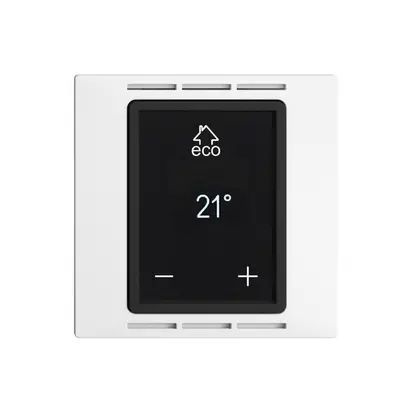 Thermostat d'ambiance ENC EDIZIOdue F blanc, avec écran, chauff.sol&conv. 
