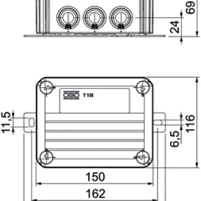 Scatola di derivazione Bettermann E30-E90 150×116×67mm 5x6mm² ar 