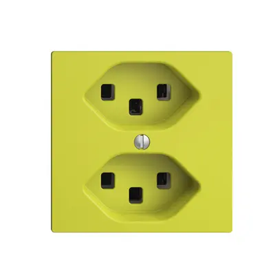 Presa EDIZIOdue 2×T23 lemon 16A, con morsetti innest. 