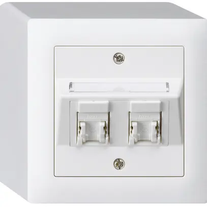 Presa AP kallysto cat.5e 2RJ45/u bianco 