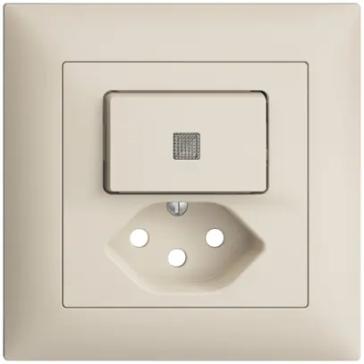 Kit frontal ENC EDIZIOdue crema 88×88mm T13, lentille, 