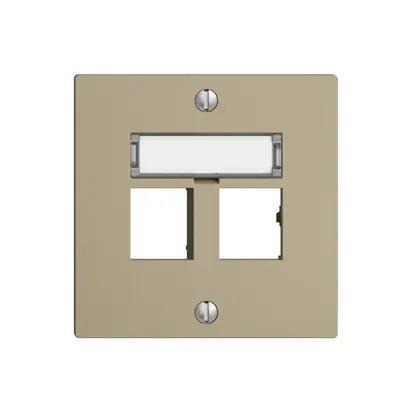 Kit de montage EDIZIOdue sortie droite, pour 2×RJ45 freenet, sand 