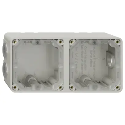 En-tête NAP Feller NEVO, 1×2, pour appareils N.CO, gris clair 