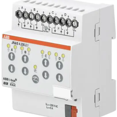 Attuatore di persiana KNX AMD 4-volte 6A 230VAC, manuale 