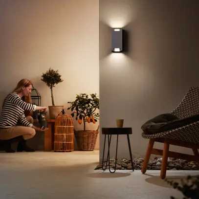 Lampada a muro myGarden Trowel, GU10 80×200×98mm IP44 alluminio 