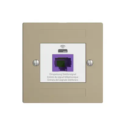 Rückführungsdose EDIZIOdue F 1×RJ45 f.Swisscom VoIP, 8 polig, UTP, sand 