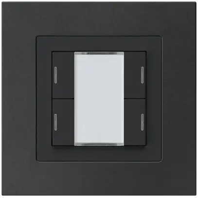 Poussoir ENC kallysto.pro KNX 4×LED RGB s/e-link noir 