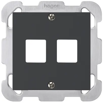 Kit frontale INC HMS kallysto B per 2 moduli nero 