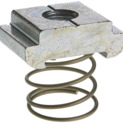 Plot d'ancrage Woertz, acier zingué, M4, avec ressort, 14×16 mm 