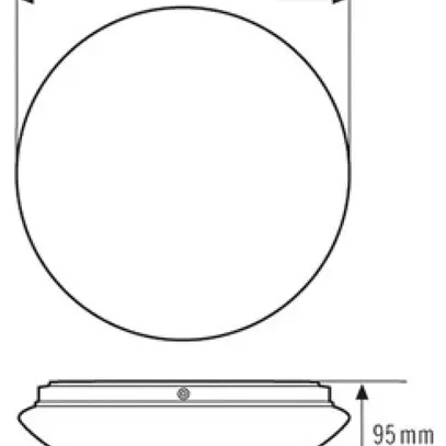 LED-Decken-/Wandleuchte ESYLUX ELLEN 12W, 4000K, 1250lm mit HF-Sensor IP44 weiss 