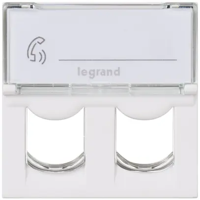 EB-Aufnahmeträger MOS 2×RJ45 weiss für Systimax 