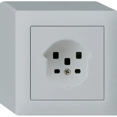 Prise AP kallysto T25 gris clair bornes à vis 