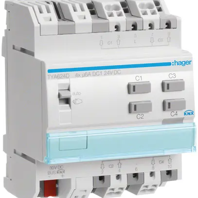 Attuatore AMD per tapparelle KNX 24V quadruplo 