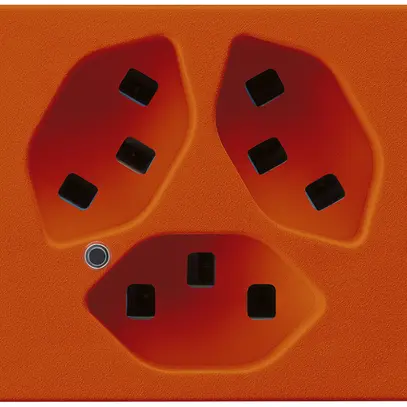 Presa FLF Hager 3×tipo 23 illuminati D arancione 