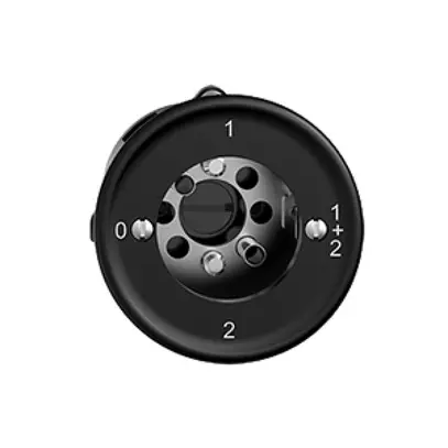 Interrupteur rot.ENC STANDARDdue 1/1L noir, pour serrure de sûreté, sans cyl 