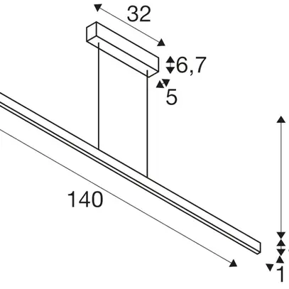 LED-Pendelleuchte SLV ONE LINEAR 140 PD PHASE 35W 1810lm 2700/3000K messing 
