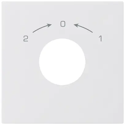 Frontset für Schlüsselschwenktaster 60×60mm kallysto 1->0<-2 weiss 
