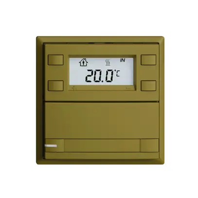 Poussoir RTH ENC KNX 1× EDIZIOdue F olive, avec pap.+LED RGB 