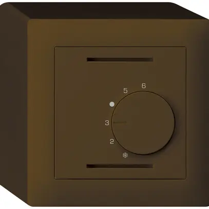 Termostato ambiente AP kallysto marrone senza interruttore 