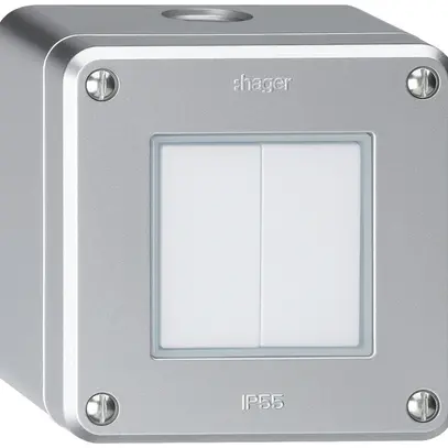 AP-Drucktaster robusto IP55 2×1P aluminium 