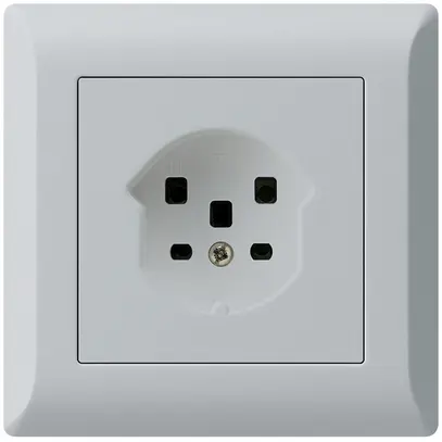 Prise ENC HA kallysto.line type 25 avec bornes enfichables gris clair 