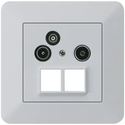 Prise pour antenne ENC R/TV/données kallysto.trend HMS 2GHz 19db gris clair 