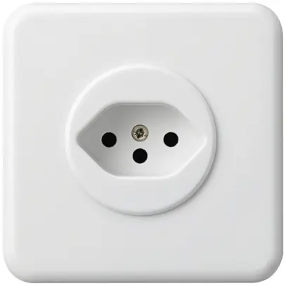 Presa INC basico tipo 13 bianco con protezione bambini 