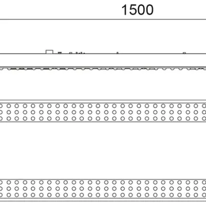 Plafonnier LED Sylvania Sportsbay 118W 18400lm 4000K DALI 1500mm blanc 