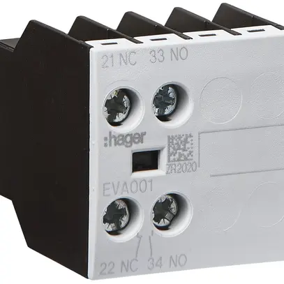 Contact auxiliaire Hager 1F+1O pour EV007-10-EV038-10, EVN022-EVN045, EVL014-027 