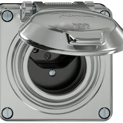 Presa ELEMENT SNAPFIX® 1×tipo 13 10A 250V con coperchio IP55 all 