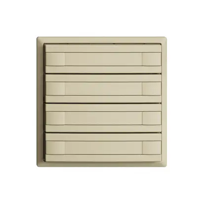 Poussoir ENC KNX 8× EDIZIOdue vanille RGB sans LED avec insert papier 