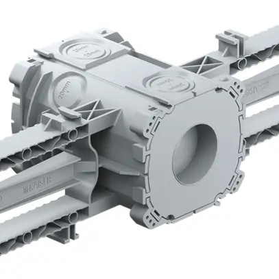 Boîte ENC AGRO 1×1 Prefix gris clair Ø30mm pour béton 