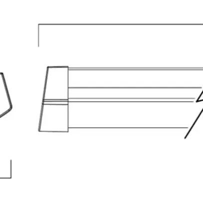 Plafoniera/applique LED Sylvania Deltawing 55W 7400lm 840 IP44 DALI 1.5m 
