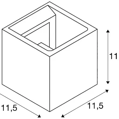 Applique SOLID CUBE QT14, G9 230V IP20 grès noir 