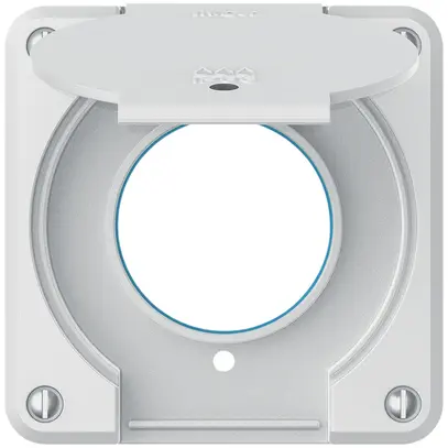 Parte superiore robusto per presa IP55 con guarnizione tonda & lenticchia bianco 