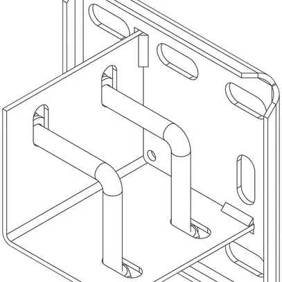 Placca di testa Lanz 150×150×90mm zincata 