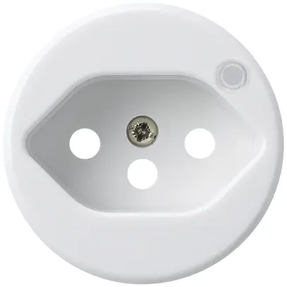 Disco frontale per presa Hager basico 1×tipo 13 illuminati H bianco 