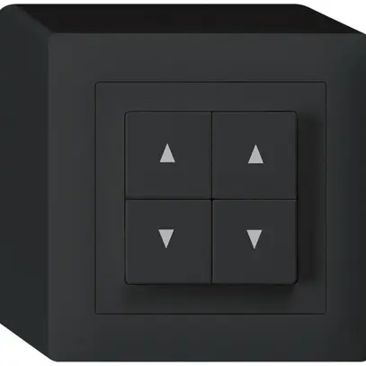 Interruttore per tappar.AP kallysto nero con 4 tasti 