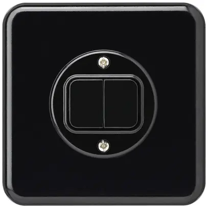 Contact à poussoir ENC basico C+C/1L noir 