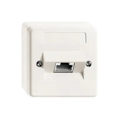 Scatola di raccordo AP X 1×RJ45 bianco 