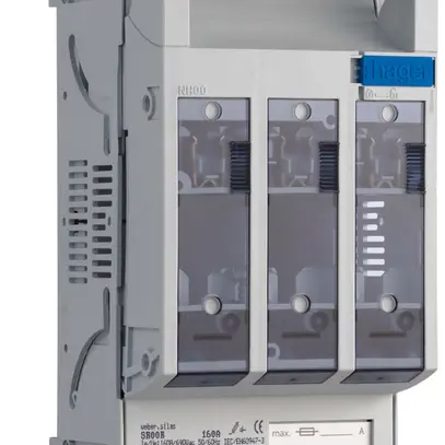 Coupe-circuit HPC weber.silas DIN00 690VAC 160A pr.ENC 32mm sortie haut/bas 