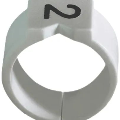 Anello-riferimento Plica STD, per 6…12mm² Ø4.5…6mm stampa: '2', bianco 