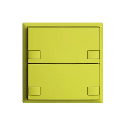 Poussoir ENC KNX 2× EDIZIOdue colore lemon RGB sans LED 