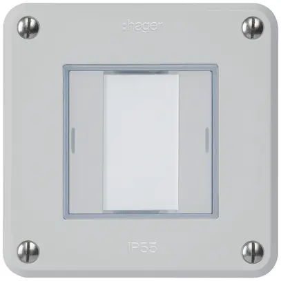 Poussoir ENC robusto C KNX 2× LED RGB s/e-link gris clair 