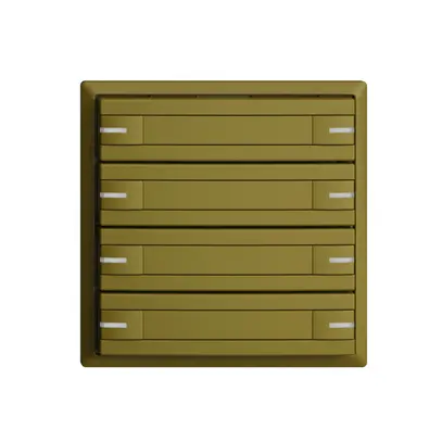 Poussoir ENC KNX 8× EDIZIOdue olive RGB avec LED avec insert papier 