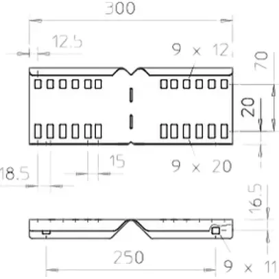 Winkelverbinder Bettermann H=110mm für Kabelleiter 