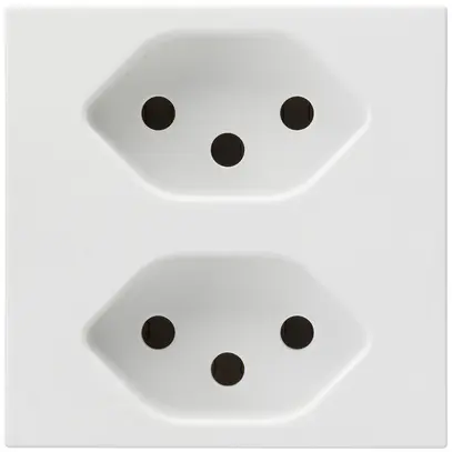 Presa per armadio a specchio Hager, 2×T13, D, bianco 