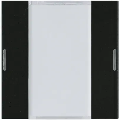 Face poussoir Hager basico KNX double LED noir 45×45mm 