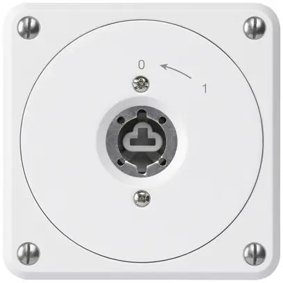 Contatto rotativo a chiave INC robusto bianco senza coperchio/cilindro 2P combi 