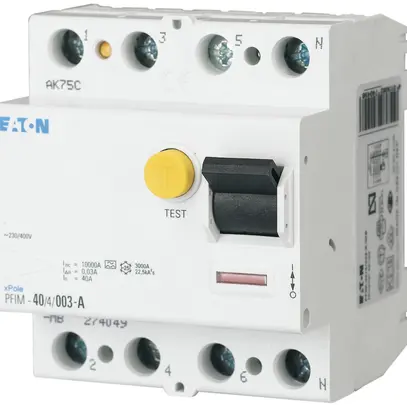 Interrupteur différentiel Eaton PFIM 4P 80A 300mA type A 